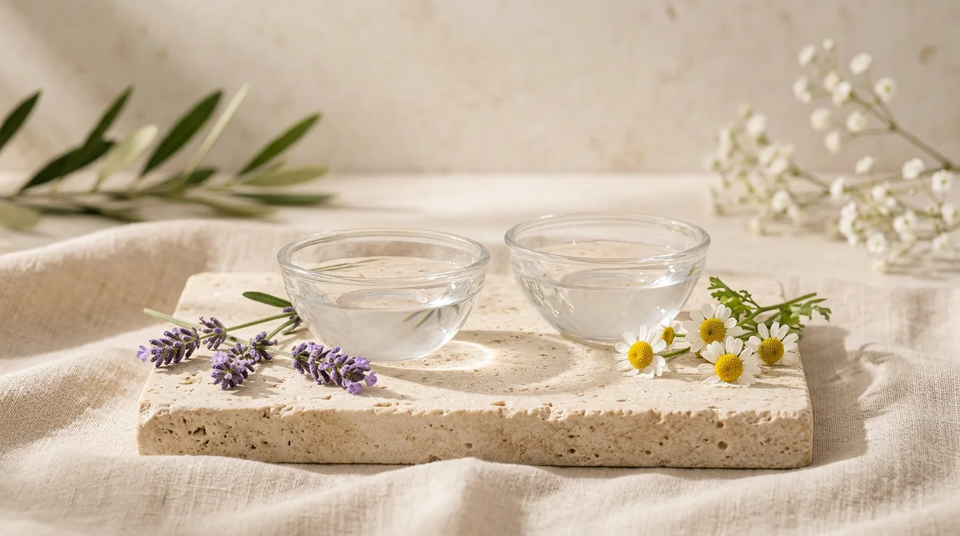 Hidrolato de lavanda e hidrolato de manzanilla