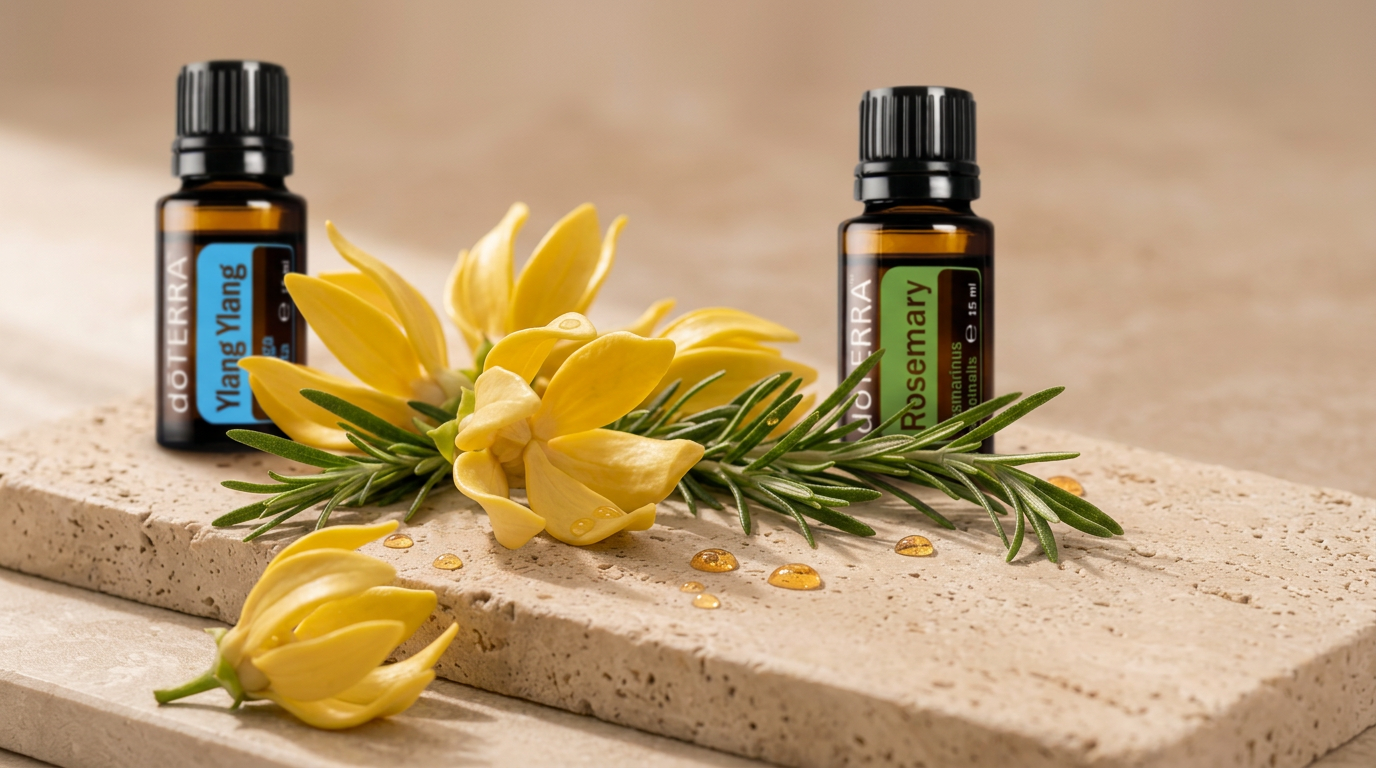 Aceites esenciales doTERRA de ylang-ylang y romero