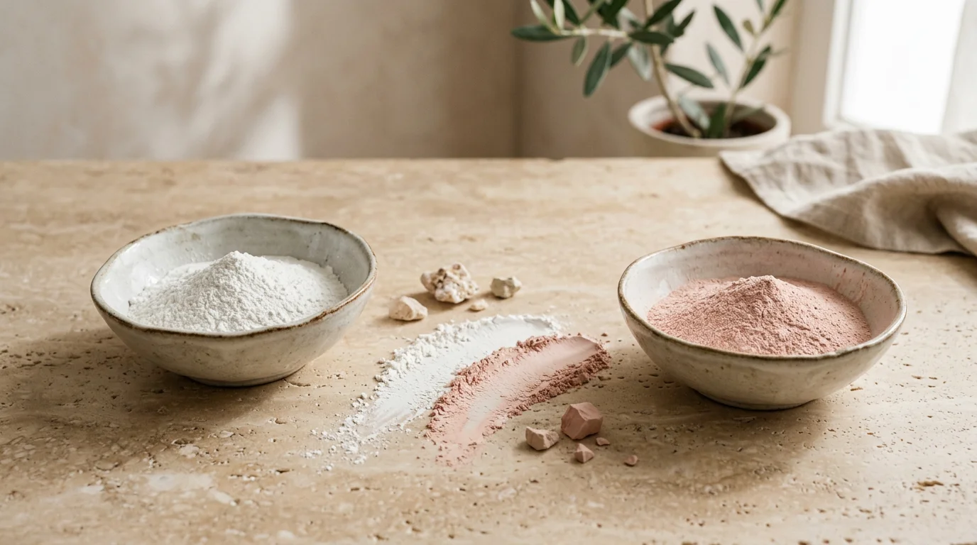 Arcilla Blanca Kaolin y Arcilla Rosa Illite